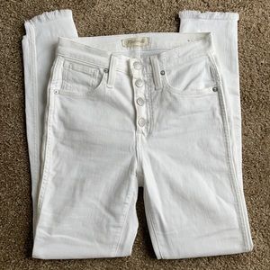 Madewell 10” High-Rise Skinny Jeans, White,  24